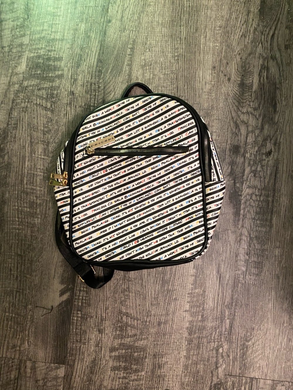 Friends TV Show Mini Backpack Quotes Print 90s Sitcom‎ Fan Merch Cute Bag - Picture 2 of 4